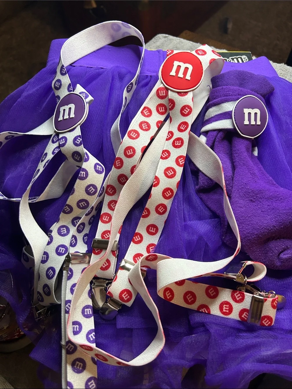 M&M'S Purple Costume Kit with Purple Shirt & Socks